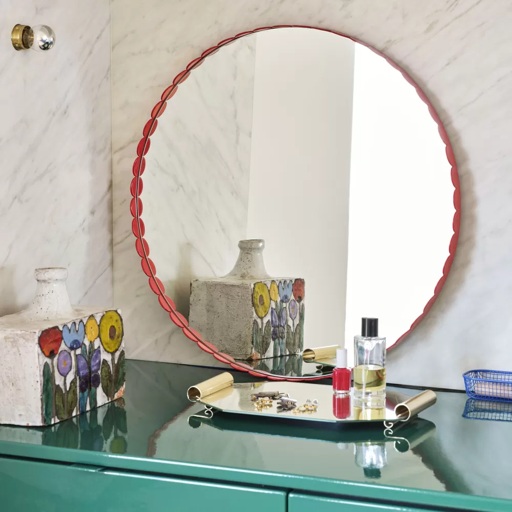 Specchi^HAY Arcs Mirror | Specchio Circolare | Rosso