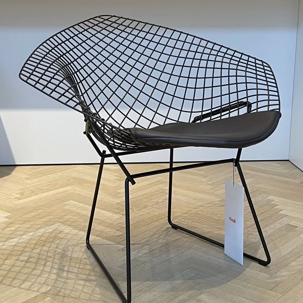 Poltrone Singole^Knoll Bertoia Diamond Chair | Poltrona | Bronzo/Pelle - Ex Display