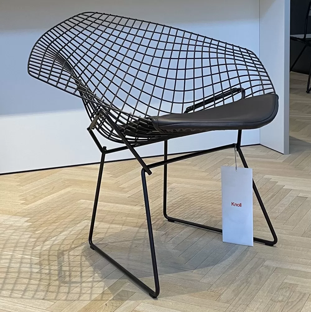 Poltrone Singole^Knoll Bertoia Diamond Chair | Poltrona | Bronzo/Pelle - Ex Display