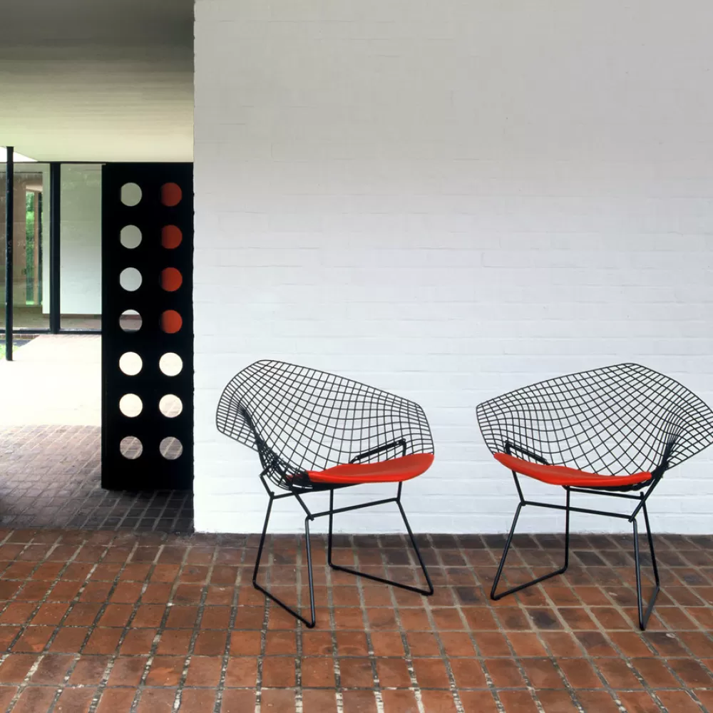 Divani E Poltrone^Knoll Bertoia Diamond Chair | Poltroncina Per Esterni | Nero