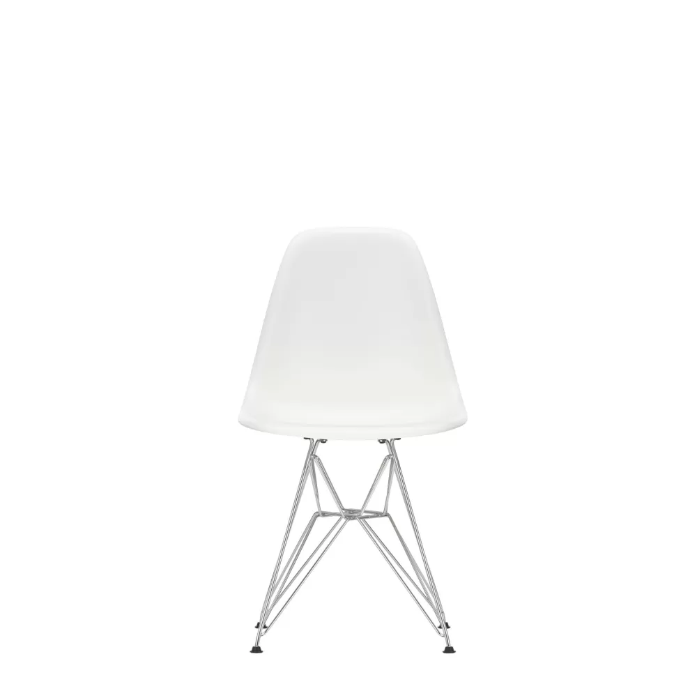 Sedie^Vitra Eames Plastic Chairs Dsr | Sedia | Cromo - Bianco