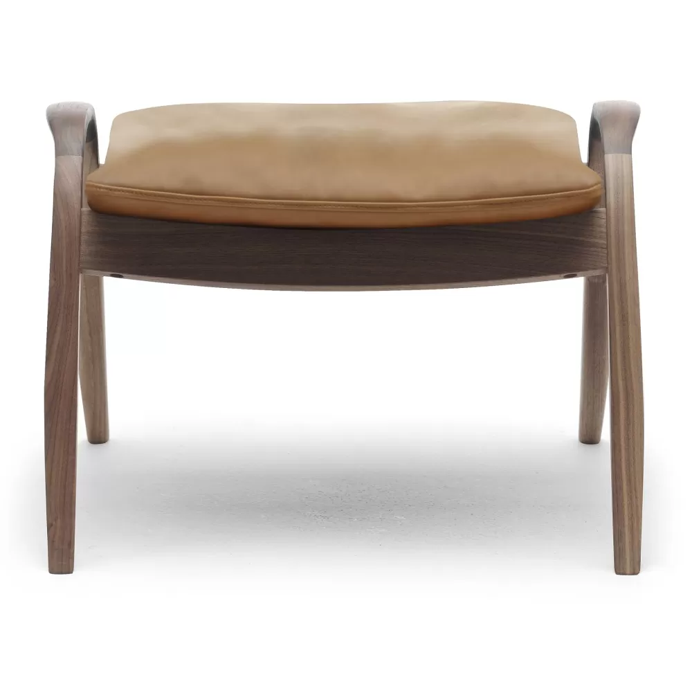 Pouf^Carl Hansen & Søn Fh430 | Poggiapiedi | Noce/Pelle Cognac