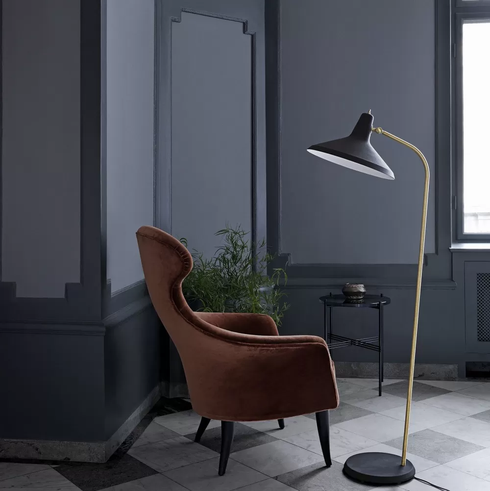 Lampade Da Terra^GUBI G-10 Floor Lamp | Lampada Da Terra | Ottone - Nero