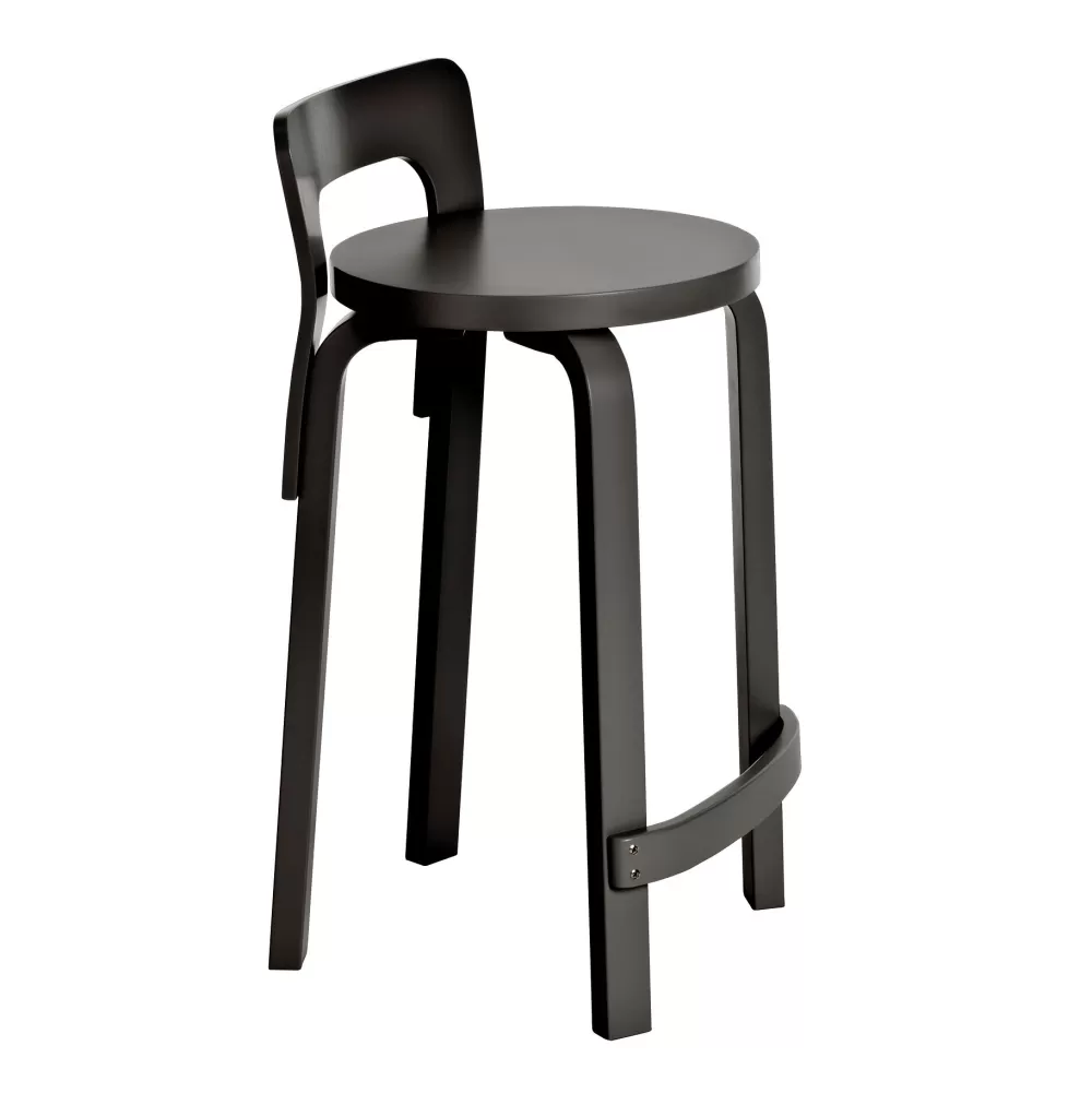 Sgabelli^Artek High Chair K65 | Betulla Nero