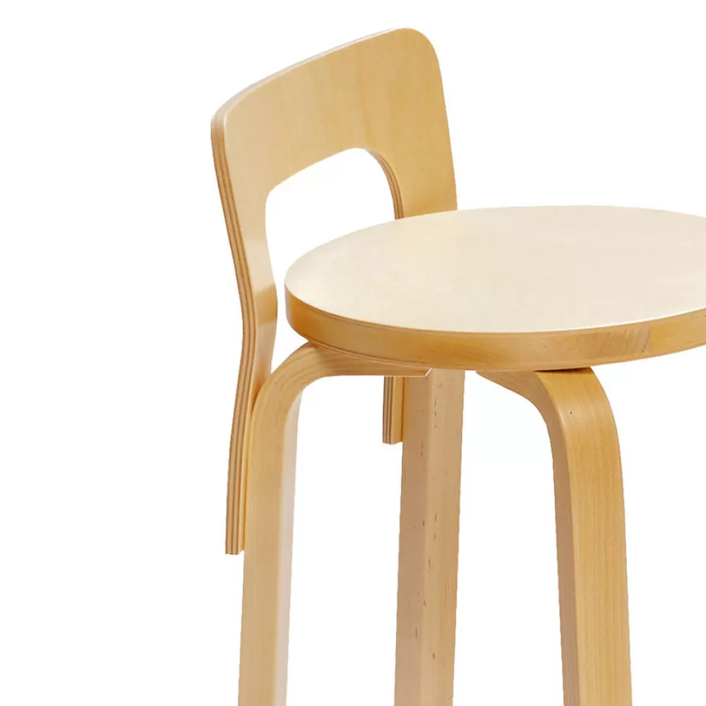 Sgabelli^Artek High Chair K65 | Sgabello Betulla Naturale