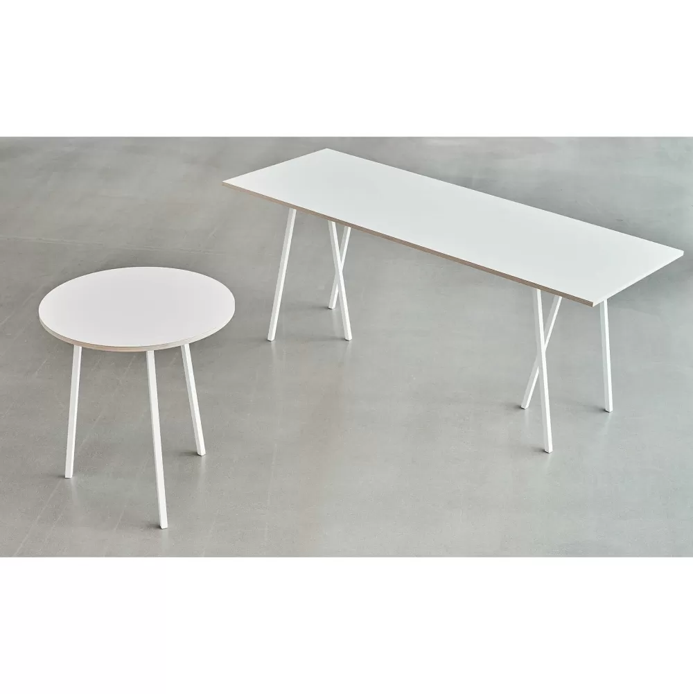 Tavoli Fissi^HAY Loop Stand Table M | Tavolo - Bordo Laminato / Compensato Bianco
