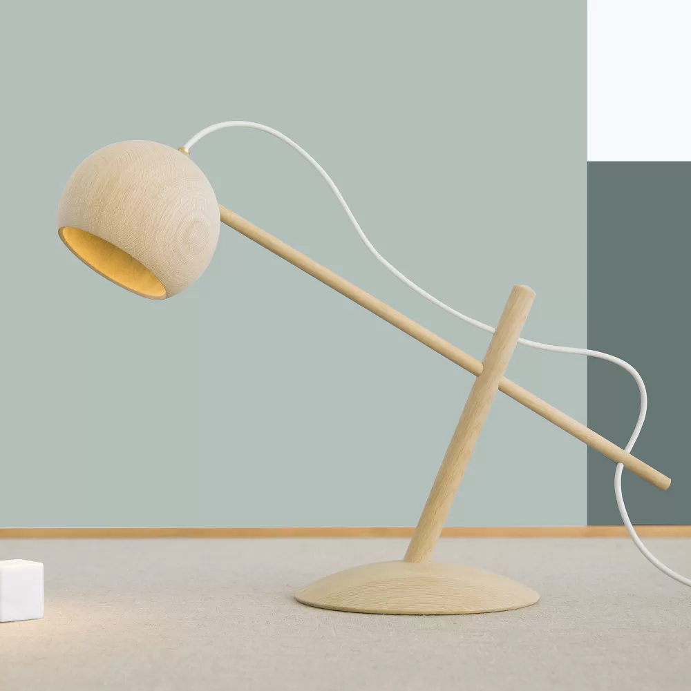 Lampade Da Tavolo^Brdr. Krüger Lune Table Lamp | Lampada Da Tavolo | Rovere Oliato Bianco