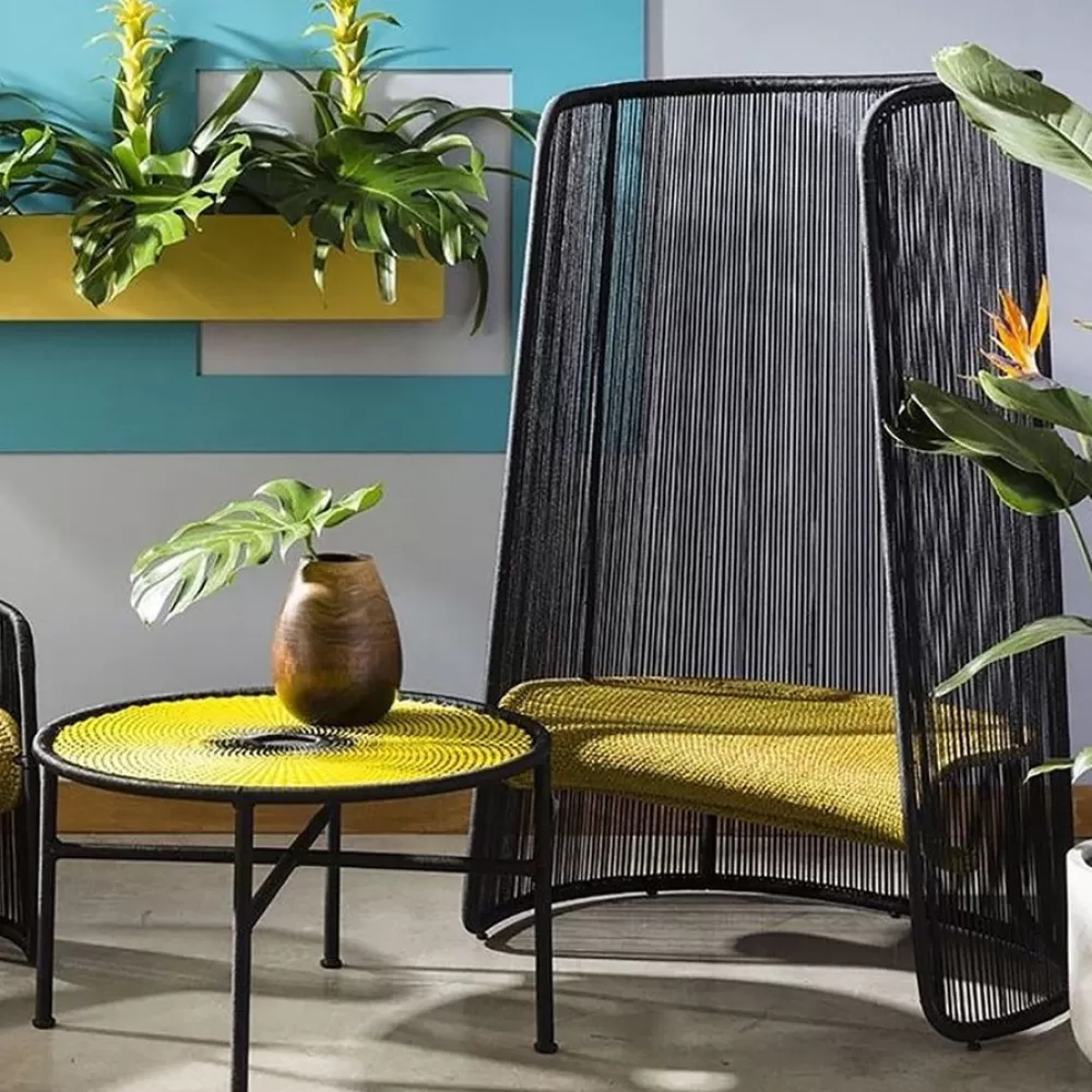 Divani E Poltrone^Moroso M'Afrique Husk Armchair L | Poltronaper Esterni | Nero-Giallo Oro