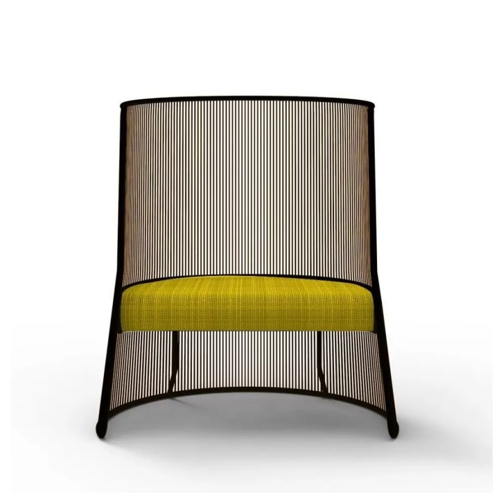 Divani E Poltrone^Moroso M'Afrique Husk Armchair M | Poltrona Per Esterni | Nero-Giallo Oro