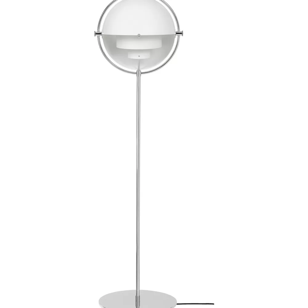 Lampade Da Terra^GUBI Multi-Lite Floor Lamp | Lampada Da Terra | Cromo - Bianco