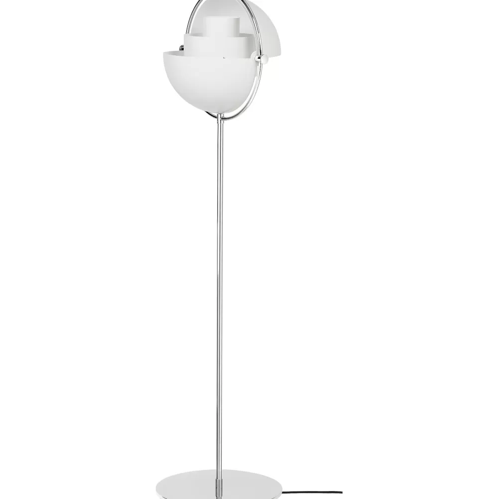 Lampade Da Terra^GUBI Multi-Lite Floor Lamp | Lampada Da Terra | Cromo - Bianco