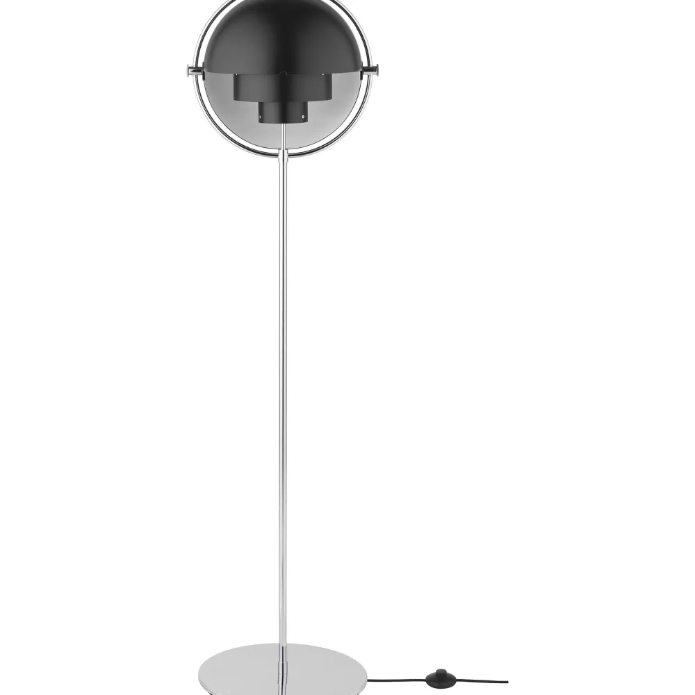 Lampade Da Terra^GUBI Multi-Lite Floor Lamp | Lampada Da Terra | Cromo - Nero