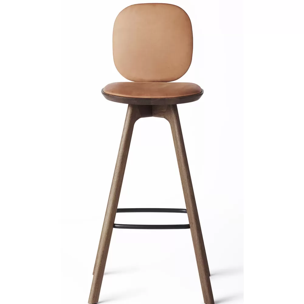 Sgabelli^Brdr. Krüger Pauline Comfort Bar Stool H65 | Sgabello | Rovere Fume-Pelle Cognac