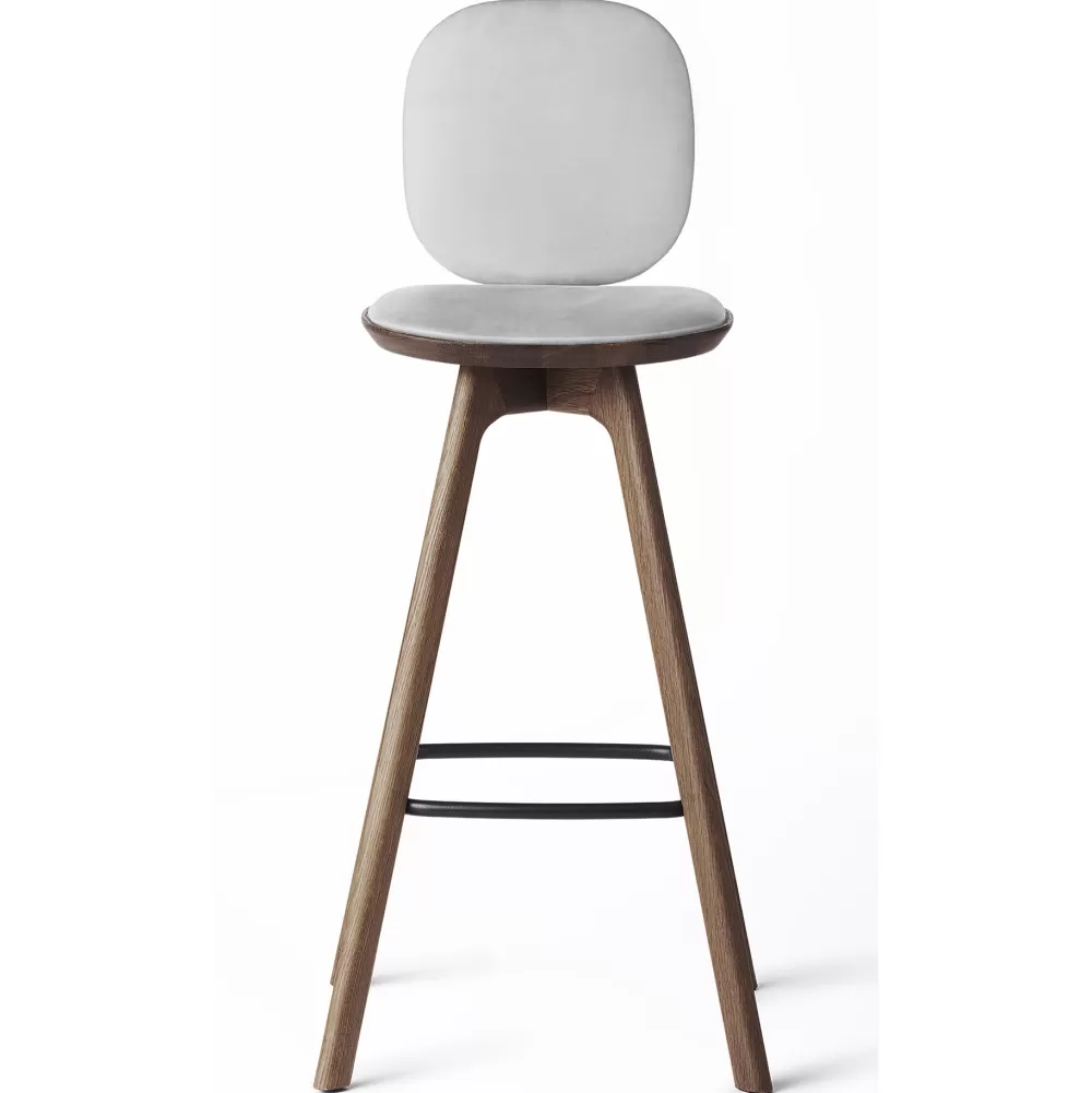 Sgabelli^Brdr. Krüger Pauline Comfort Bar Stool H65 | Sgabello | Rovere Fume-Pelle Grigia