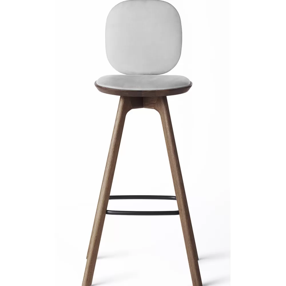 Sgabelli^Brdr. Krüger Pauline Comfort Bar Stool H75 | Sgabello | Rovere Fume-Pelle Grigia