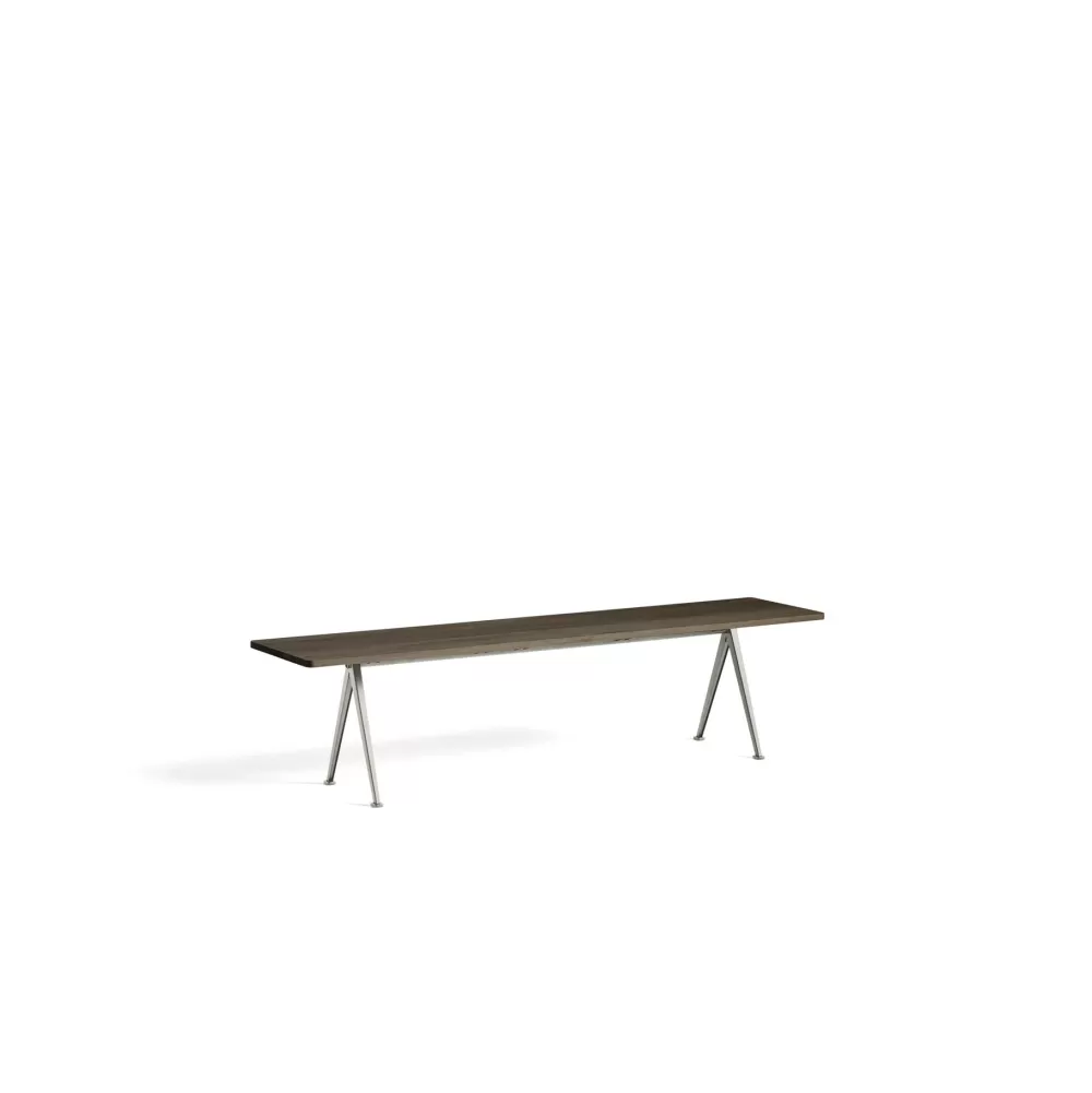 Panche^HAY Pyramid Bench 12 | Panca 190 - Struttura In Acciaio - Rovere Affumicato