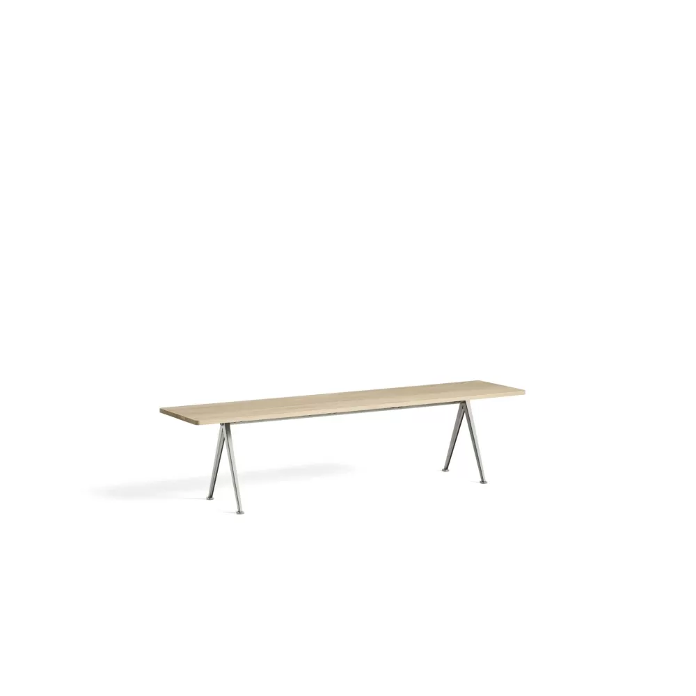 Panche^HAY Pyramid Bench 12 | Panca 190 - Struttura In Acciaio - Rovere Massello Laccato Opaco