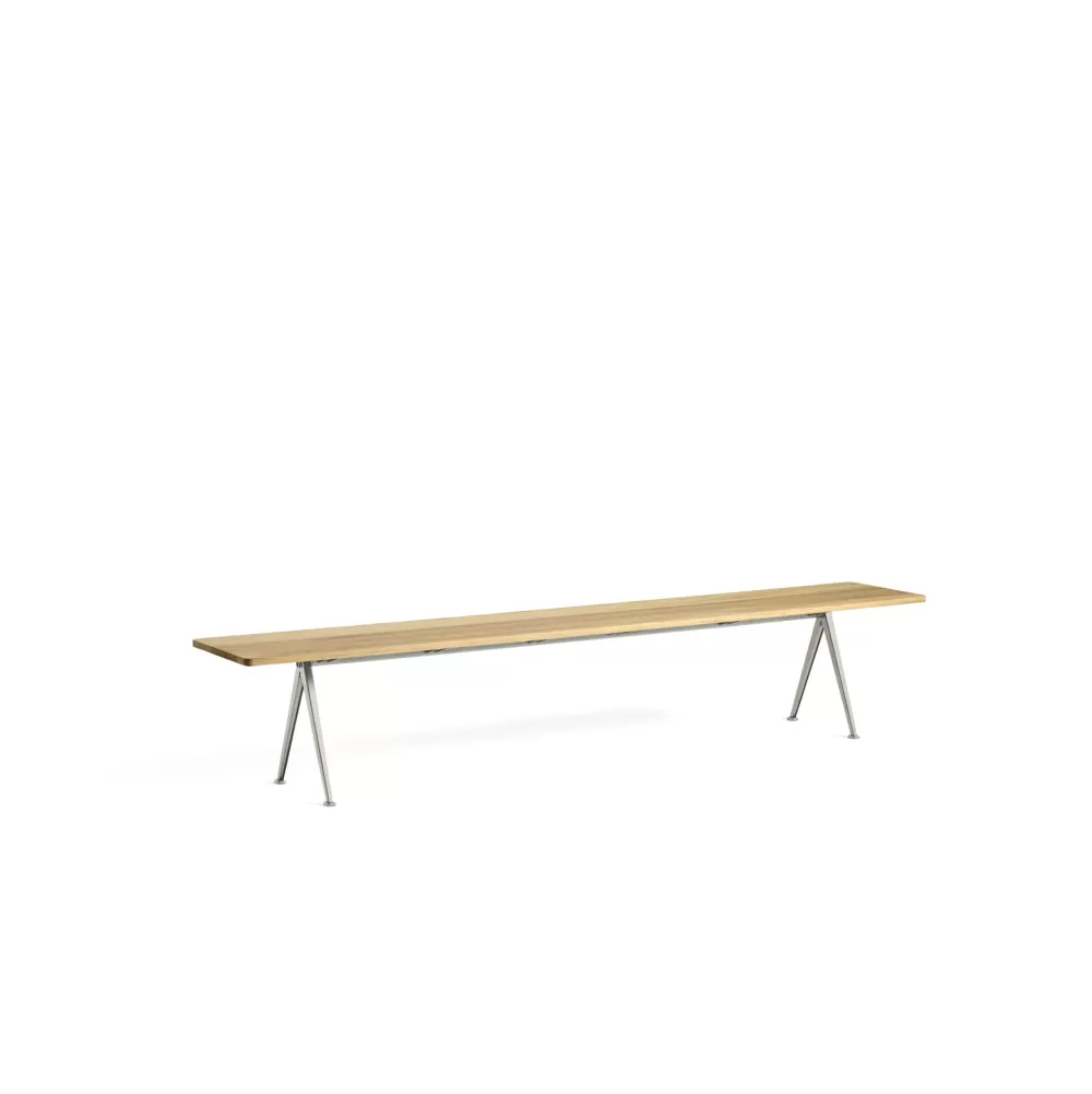 Panche^HAY Pyramid Bench 12 | Panca 250 - Struttura In Acciaio - Rovere Massello Laccato Opaco
