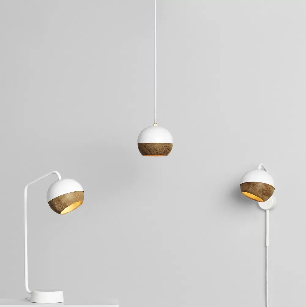 Lampade A Sospensione^Mater Ray Pendant Lamp | Lampada A Sospensione | Rovere E Acciaio Bianco - M