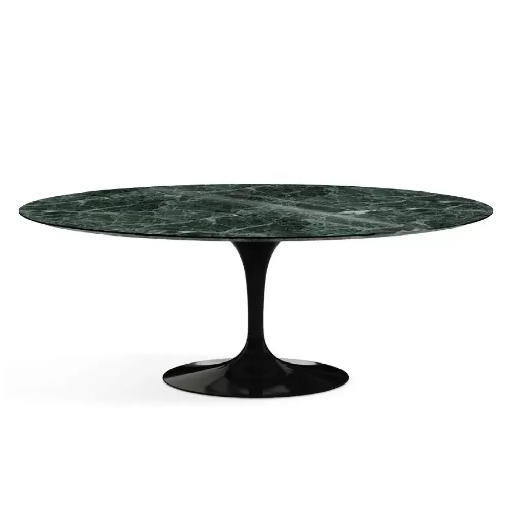 Tavoli Fissi^Knoll Saarinen Tulip Table | Tavolo Da Pranzo Ovale | Marmo Verde Alpi Lucido