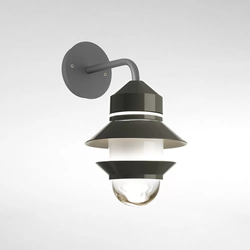 Lampade Da Parete Per Esterni^Marset Santorini A Fixed Stem | Lampada Da Parete Per Esterni | Grigio