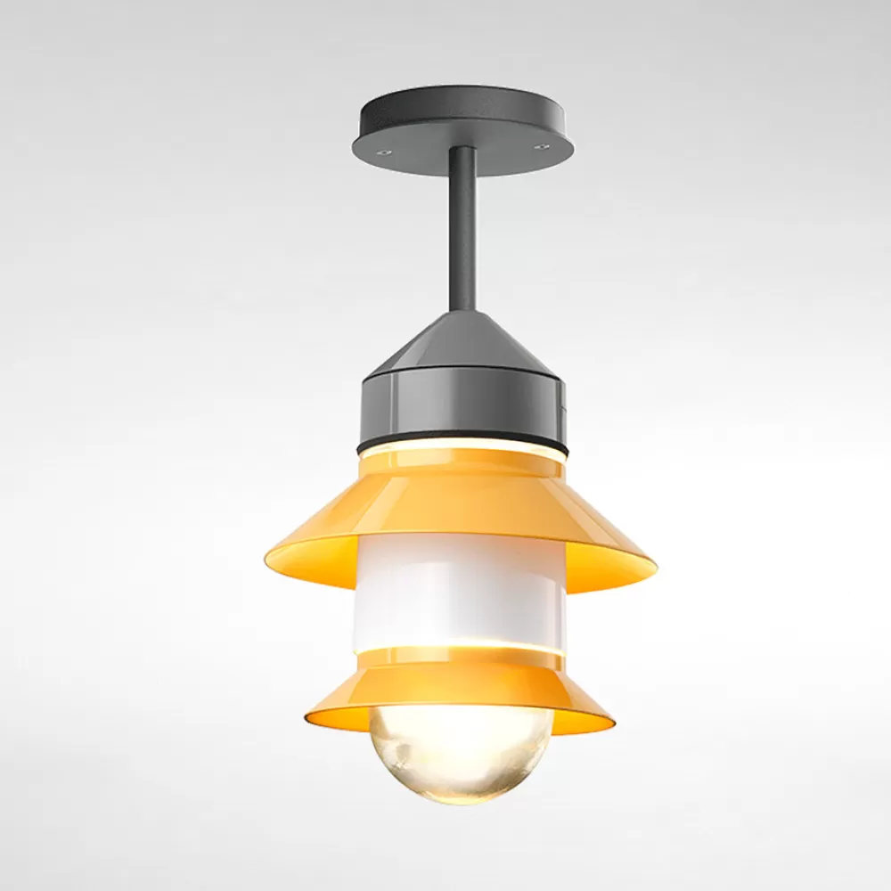 Lampade A Soffitto Per Esterni^Marset Santorini C | Lampada A Soffitto Per Esterni | Giallo Senape