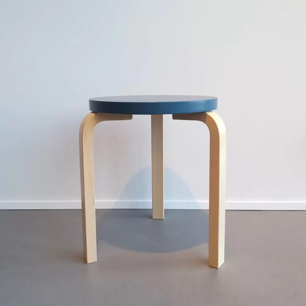 Sgabelli^Artek Stool 60 | Sgabello | Betulla - Blu / Ex Display