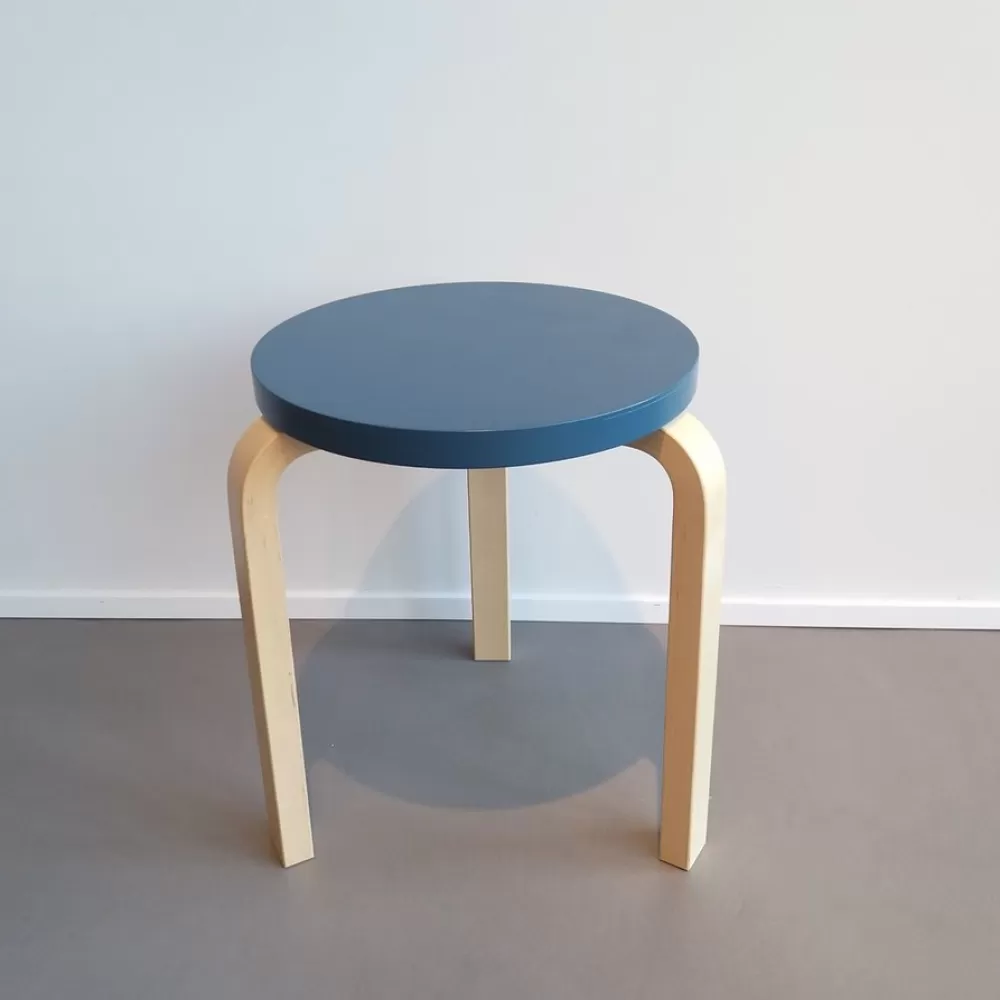 Sgabelli^Artek Stool 60 | Sgabello | Betulla - Blu / Ex Display