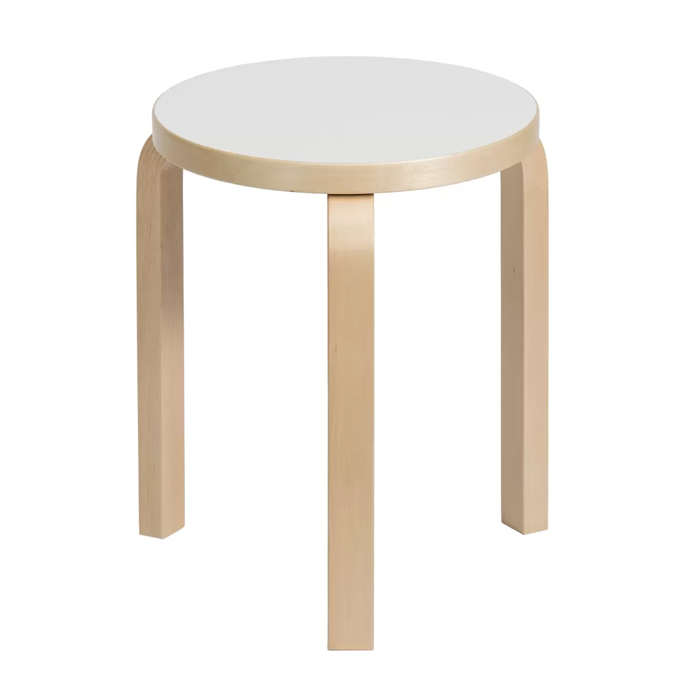 Sgabelli^Artek Stool 60 | Sgabello - Betulla E Hpl Bianco