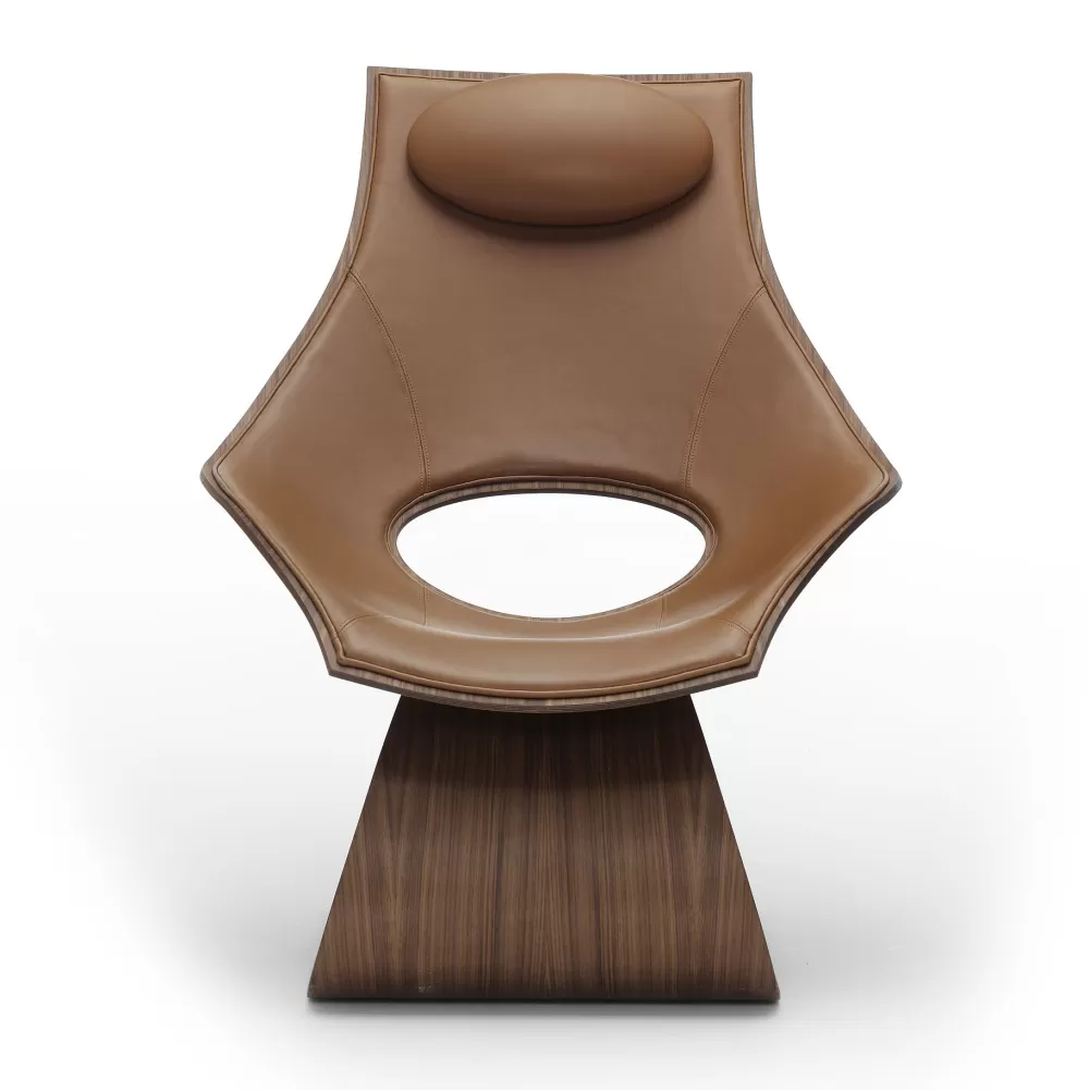 Poltrone Singole^Carl Hansen & Søn Ta001P Dream Chair | Sedia | Noce - Pelle Cognac