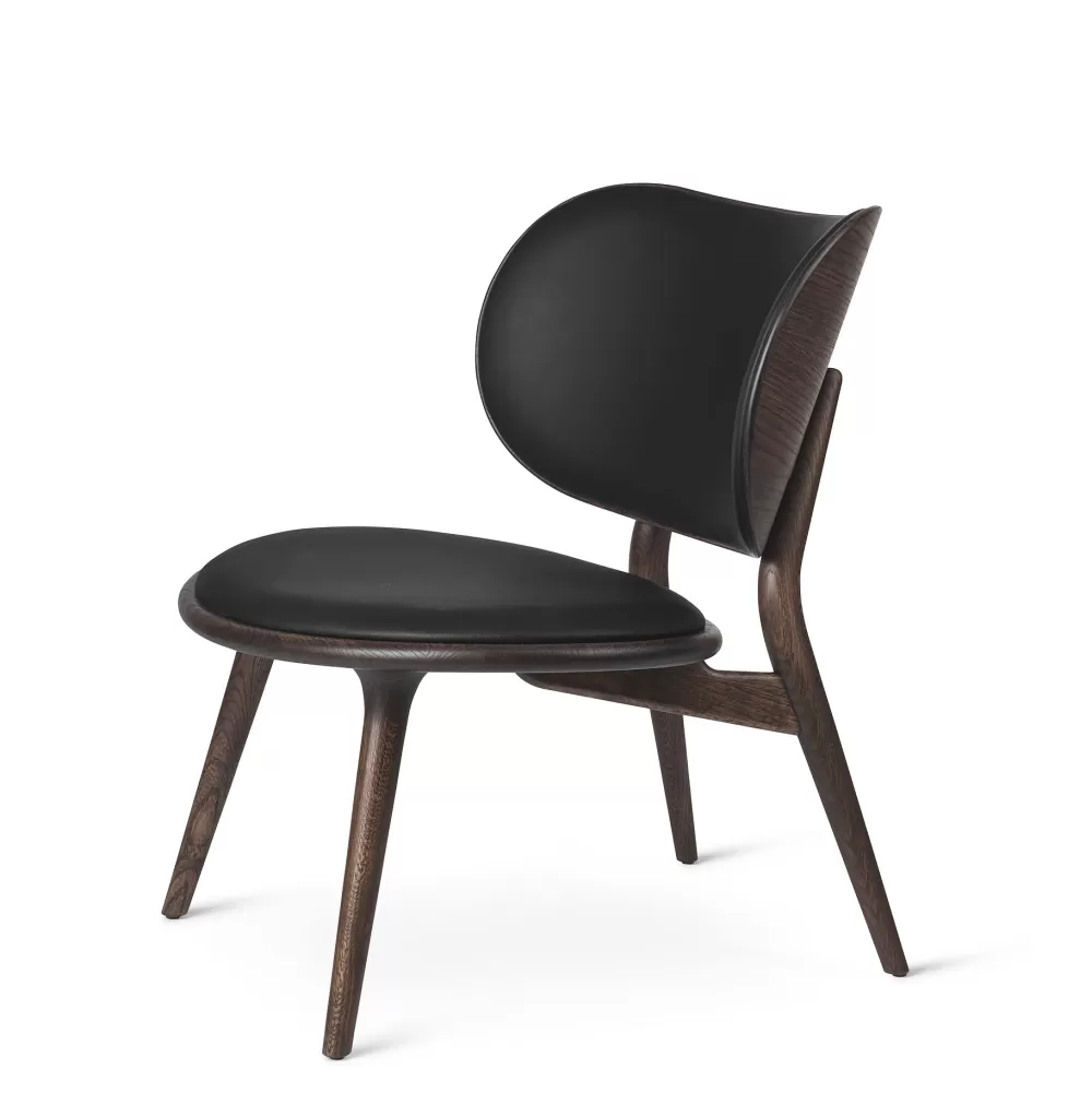 Poltrone Singole^Mater The Lounge Chair | Poltrona | Rovere Grigio Sirka - Pelle Nera