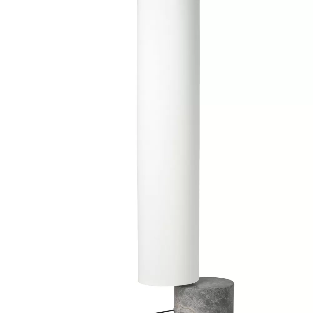 Lampade Da Terra^GUBI Unbound Floor Lamp | Lampada Da Terra | Lino Bianco - Marmo Grigio/ H 120